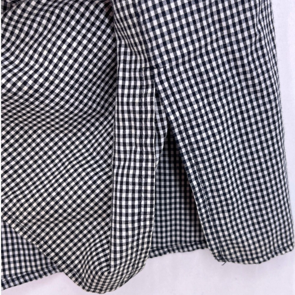 Vintage 90s Delta Burke Black White Gingham Floral Embroidered Button Up 3X Top - Picture 3 of 9